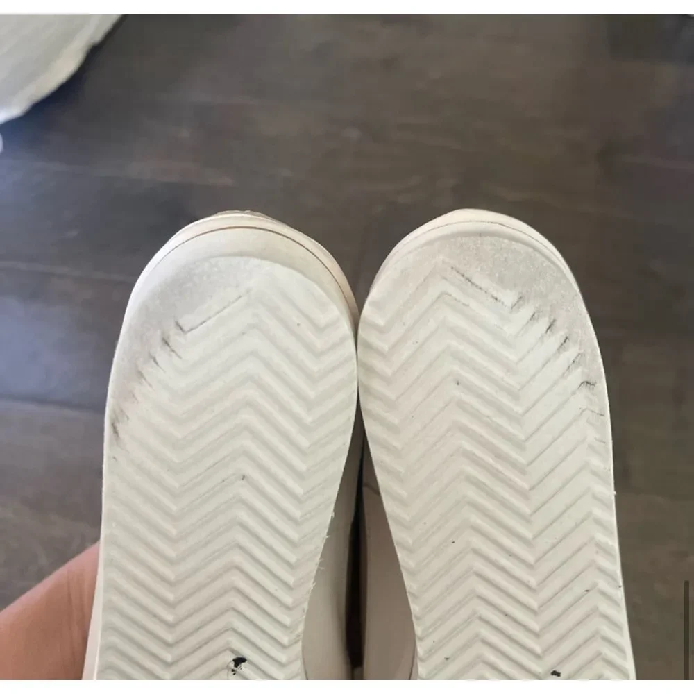 Women's Beige Slingback Platform Flats - Picture 10 of 10